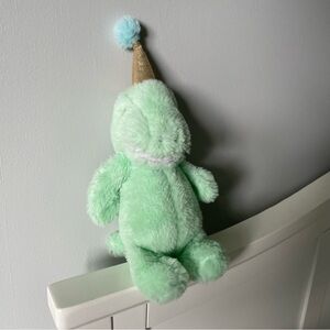 FAO Schwarz 12in T Rex Dino Plush with Birthday Hat